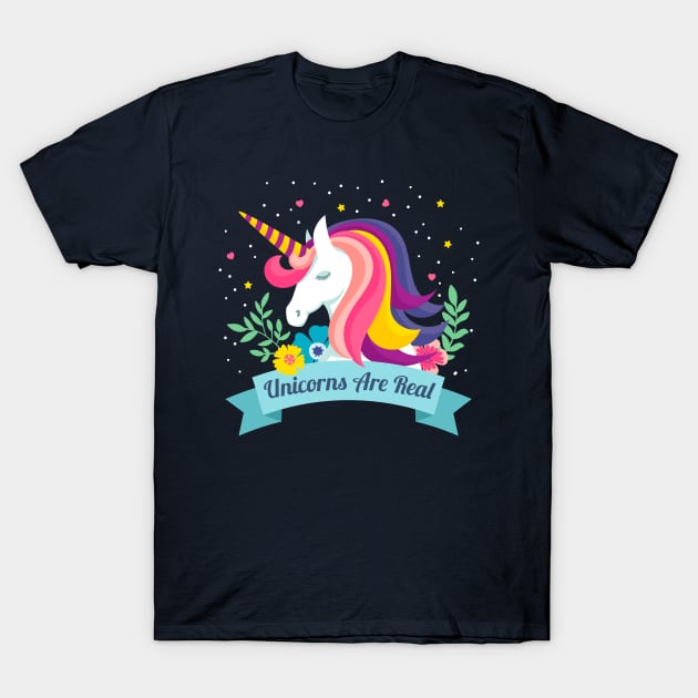 Unicorns Are Real T-Shirt by TomCage